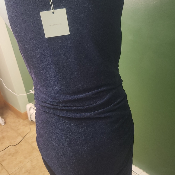 Lavender Brown Deep Blue Sparkle Dress - Picture 4 of 7